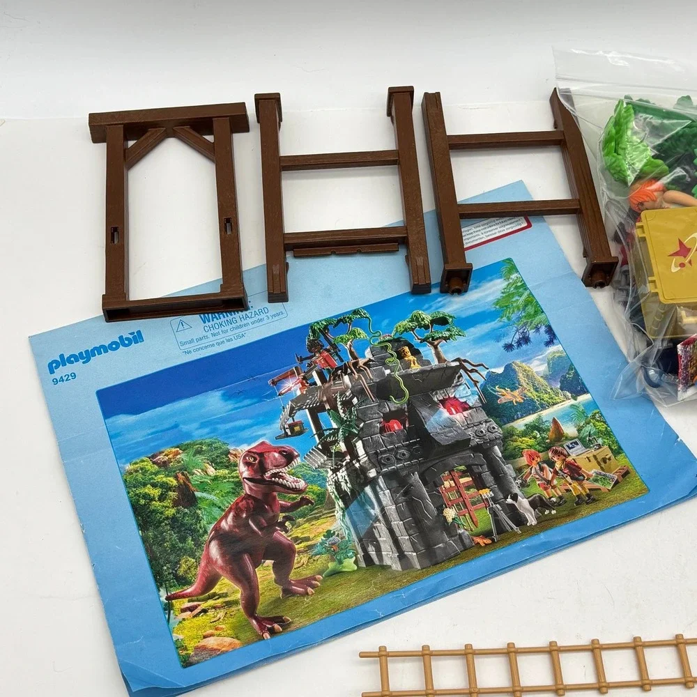 Playmobil 9429 Dino Rise Hidden Temple w/T-Rex Figures & Accessories INCOMPLETE